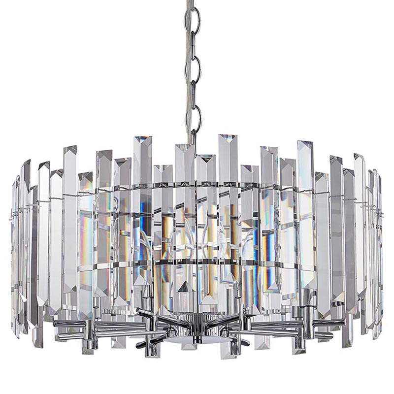Люстра Langley Chandelier chrome 60 Хром Прозрачный Люстра Langley Chandelier chrome 60 Хром Прозрачный в Челябинске | Loft Concept