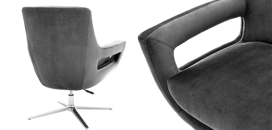 Кресло Eichholtz Swivel Chair Flavio Grey Кресло Eichholtz Swivel Chair Flavio Grey - Loft-Concept в Челябинске