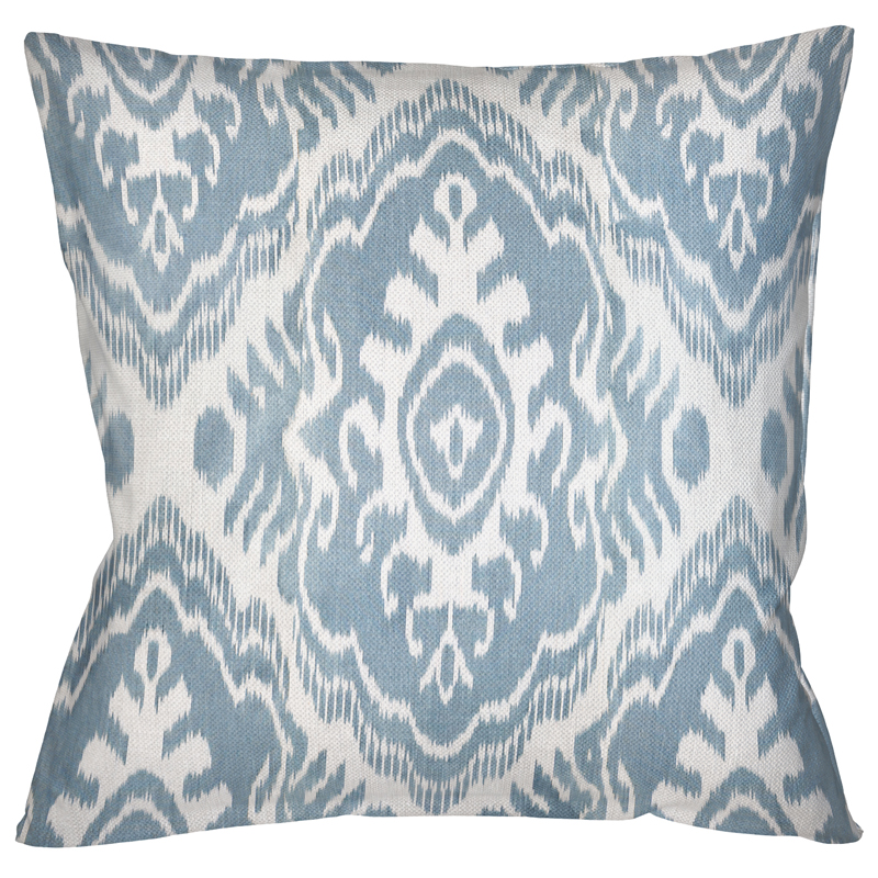 Декоративная подушка со светло-голубым узором Ikat Pattern Голубой Белый Бежевый Декоративная подушка со светло-голубым узором Ikat Pattern Голубой Белый Бежевый в Челябинске | Loft Concept
