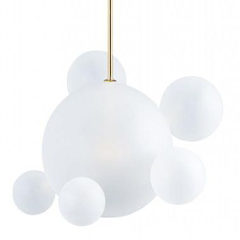 Светильник Giopato & Coombes Bollr Pendant 6 BUBBLE LAMP матовое белое стекло Белый Золотой Светильник Giopato & Coombes Bollr Pendant 6 BUBBLE LAMP матовое белое стекло Белый Золотой в Челябинске | Loft Concept