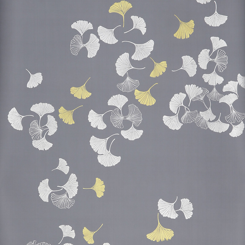 Обои ручная роспись Gingko Colourway SC-98 on Gun Metal dyed silk Обои ручная роспись Gingko Colourway SC-98 on Gun Metal dyed silk в Челябинске | Loft Concept