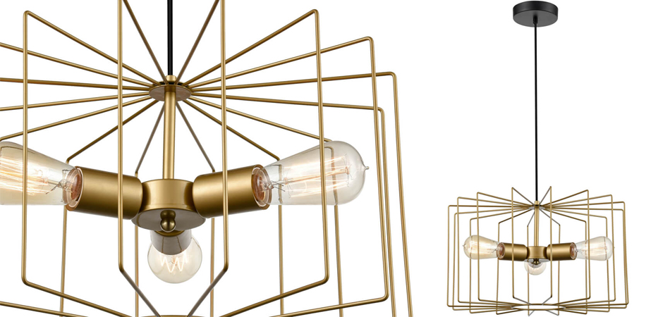 Люстра Cage Wire Color gold Люстра Cage Wire Color gold - Loft-Concept в Челябинске