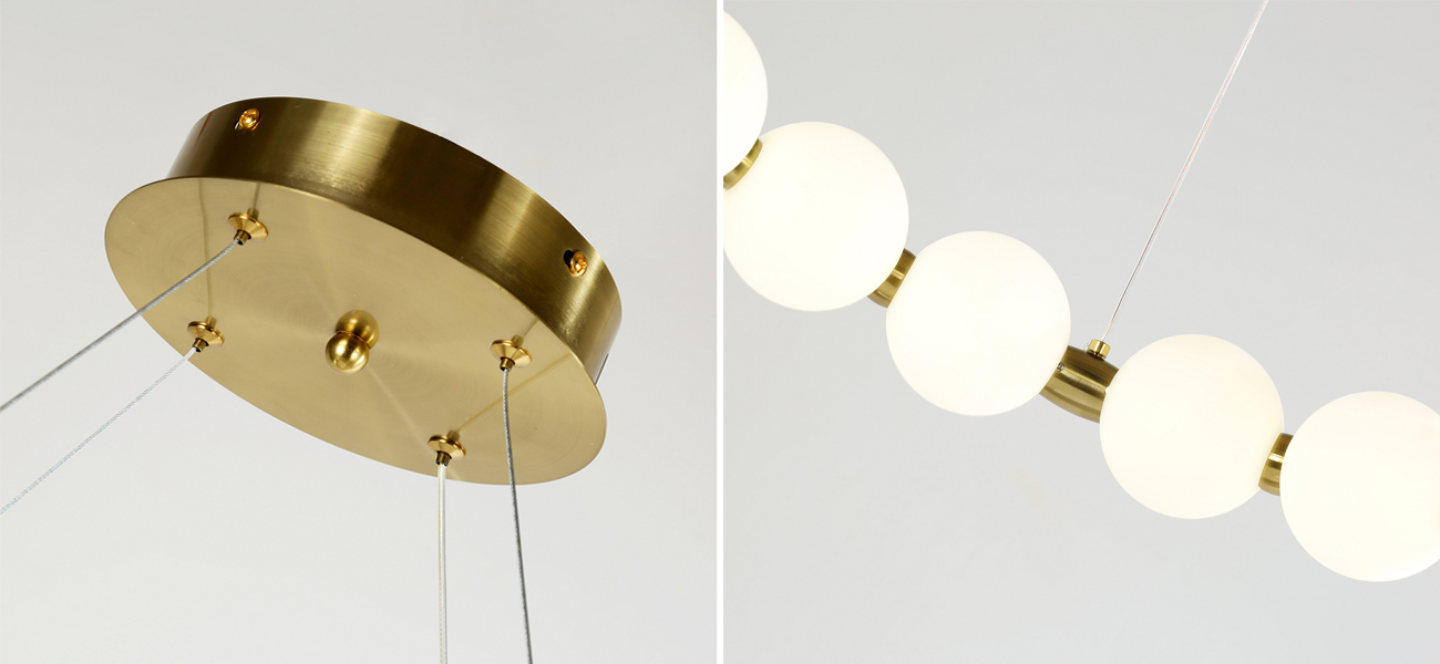 Люстра с плафоном из акриловых шаров PEARLS  - фото №1