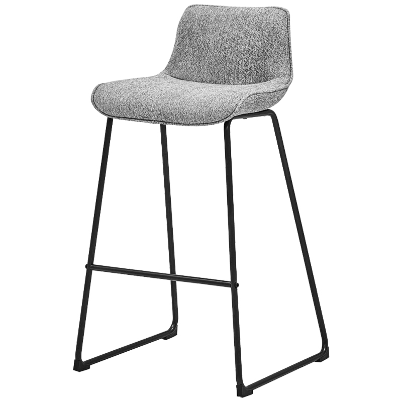 Барный стул Alonzo Bar Stool Gray Черный Светло-серый Барный стул Alonzo Bar Stool Gray Черный Светло-серый в Челябинске | Loft Concept