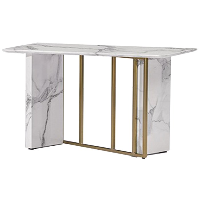 Консоль Marble Corner Белый Латунь Консоль Marble Corner Белый Латунь в Челябинске | Loft Concept
