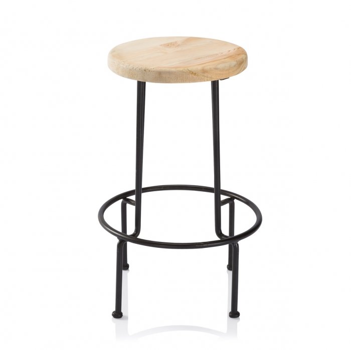 Барный стул Industrial Iron Linden Bar Stool Древесина Черный Барный стул Industrial Iron Linden Bar Stool Древесина Черный в Челябинске | Loft Concept