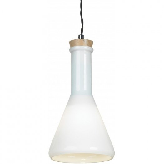 Подвесной светильник Glass Bottle Light 1 Белый Подвесной светильник Glass Bottle Light 1 Белый в Челябинске | Loft Concept