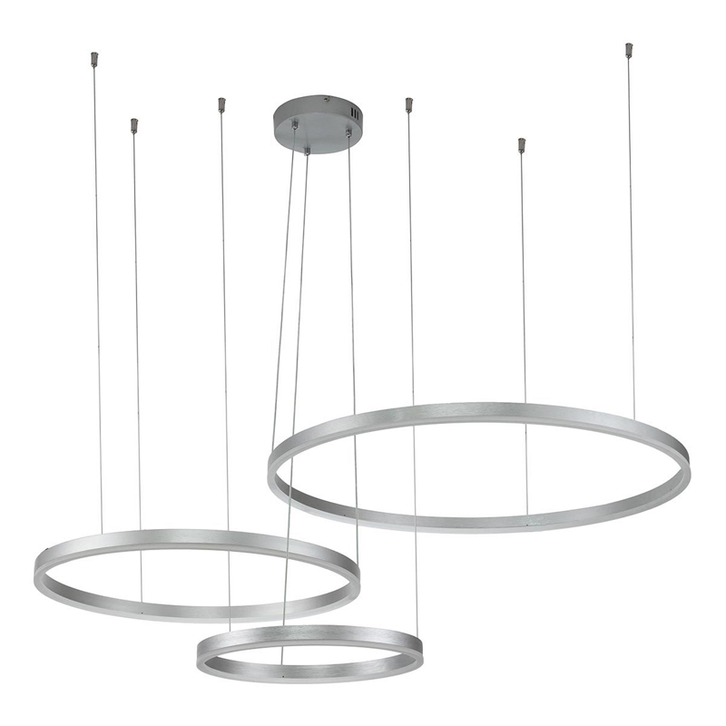 Подвесной светильник Neo Circles Triple Silver Серебряный Подвесной светильник Neo Circles Triple Silver Серебряный в Челябинске | Loft Concept
