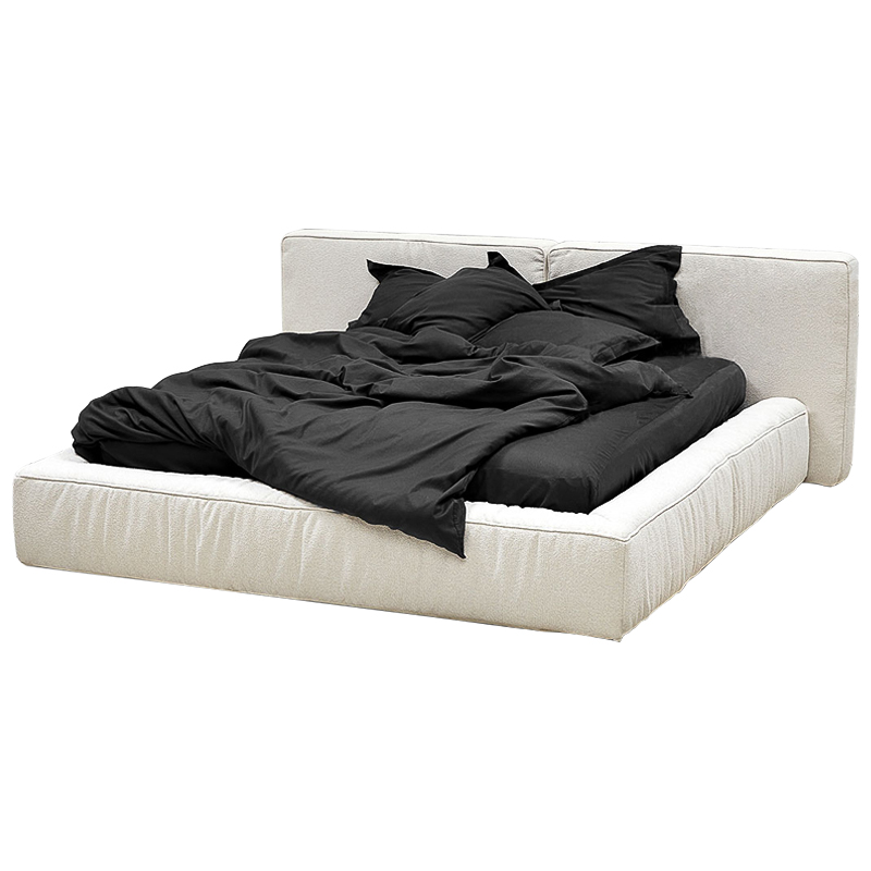 Кровать двуспальная с подъёмным механизмом Madelyn Bed White Белый Кровать двуспальная с подъёмным механизмом Madelyn Bed White Белый в Челябинске | Loft Concept