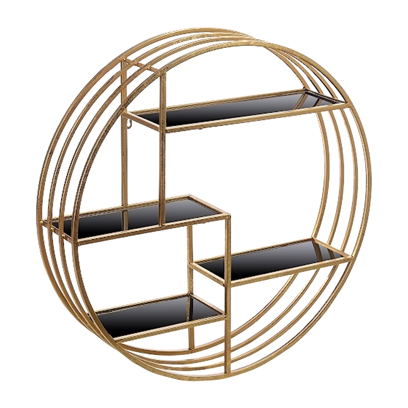 Полка Quaternion Circle Gold Золотой Желтый Полка Quaternion Circle Gold Золотой Желтый в Челябинске | Loft Concept
