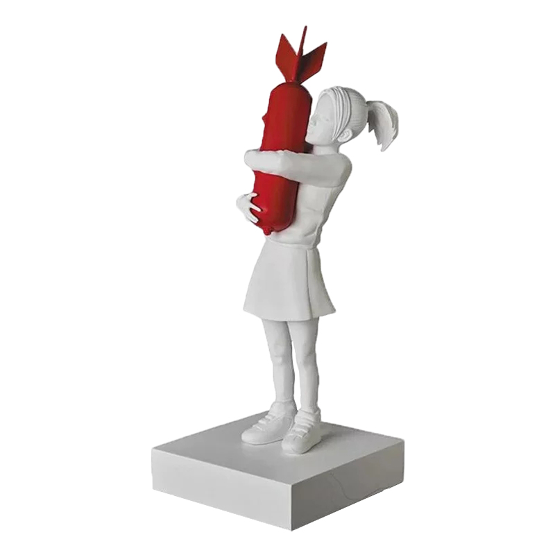 Статуэтка Banksy Bomb Hugger Sculpture Red Белый Красный Статуэтка Banksy Bomb Hugger Sculpture Red Белый Красный в Челябинске | Loft Concept