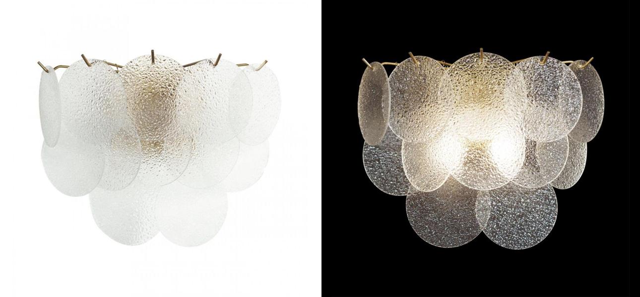 Бра Nimbus Рельефное Прозрачное стекло - фото №1