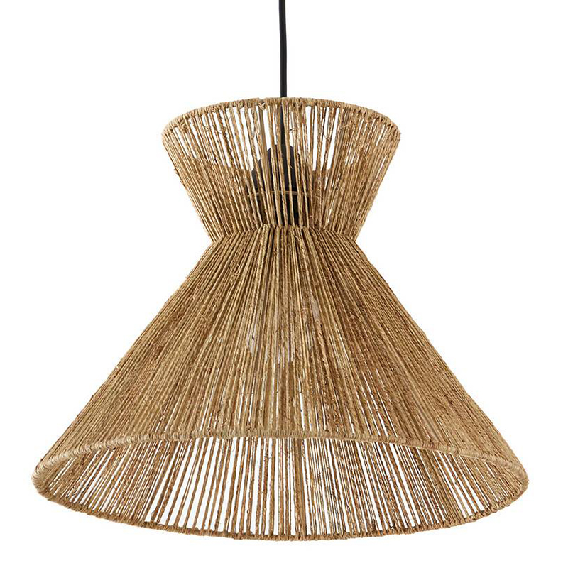 Подвесной светильник Signe Wicker Hemp Beige Horn Бежевый Подвесной светильник Signe Wicker Hemp Beige Horn Бежевый в Челябинске | Loft Concept