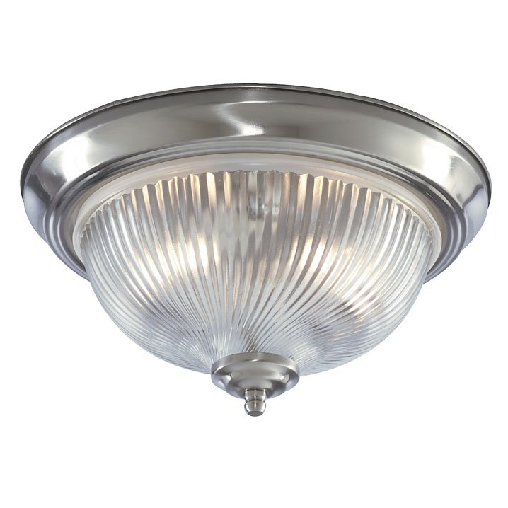 Потолочный светильник Flush Mount Ceiling Light silver corrugated glass Серебряный Потолочный светильник Flush Mount Ceiling Light silver corrugated glass Серебряный в Челябинске | Loft Concept
