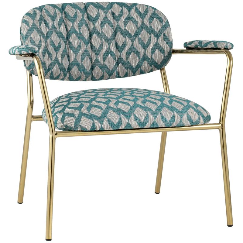Полукресло Singer Chair Голубой Орнамент Голубой пастельный Золотой Полукресло Singer Chair Голубой Орнамент Голубой пастельный Золотой в Челябинске | Loft Concept