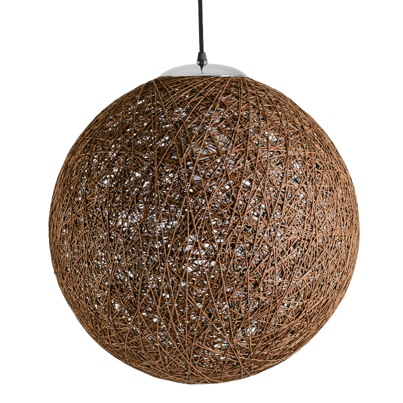 Подвесной светильник Moooi Thread Papier Mache Lamp brown Коричневый Подвесной светильник Moooi Thread Papier Mache Lamp brown Коричневый в Челябинске | Loft Concept