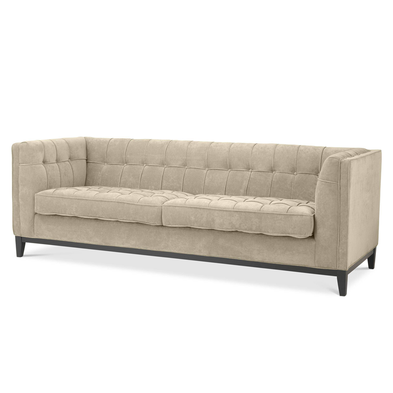 Диван Eichholtz Sofa Aldgate Greige Бежево-серый Черный в Челябинске | Loft Concept 