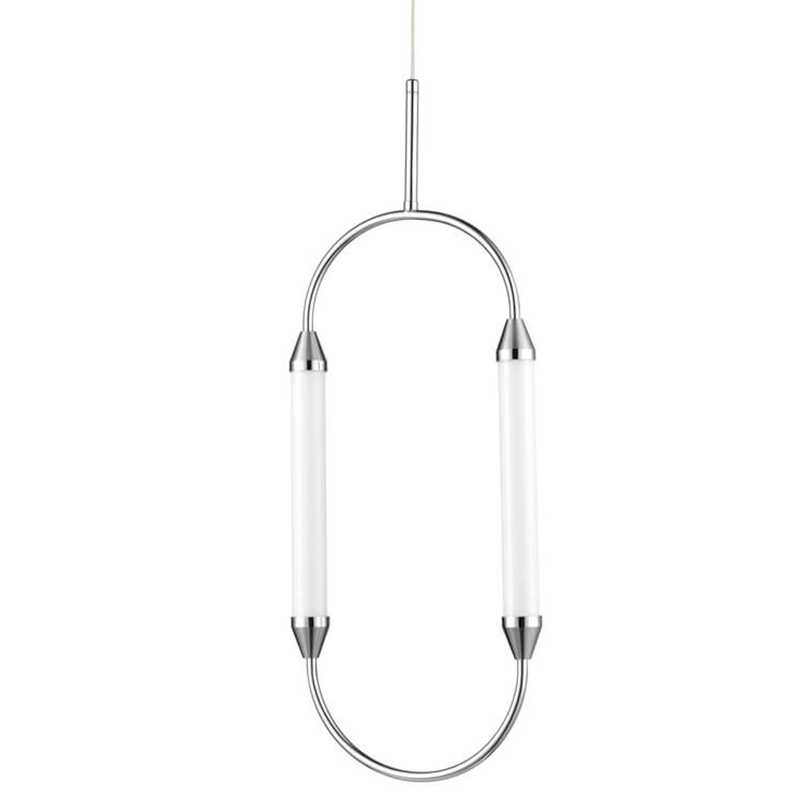 Подвесной светильник Giopato & Coombes CIRQUE Pendant Ellipse Vertical Chrome M Хром в Челябинске | Loft Concept 