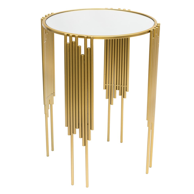 Приставной стол Interior Table зеркальная столешница Золотой Белый Приставной стол Interior Table зеркальная столешница Золотой Белый в Челябинске | Loft Concept