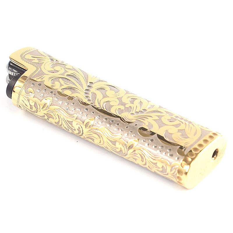 Зажигалка газовая в металлическом чехле с гравировкой Metal Lighters Никель Золотой Зажигалка газовая в металлическом чехле с гравировкой Metal Lighters Никель Золотой в Челябинске | Loft Concept