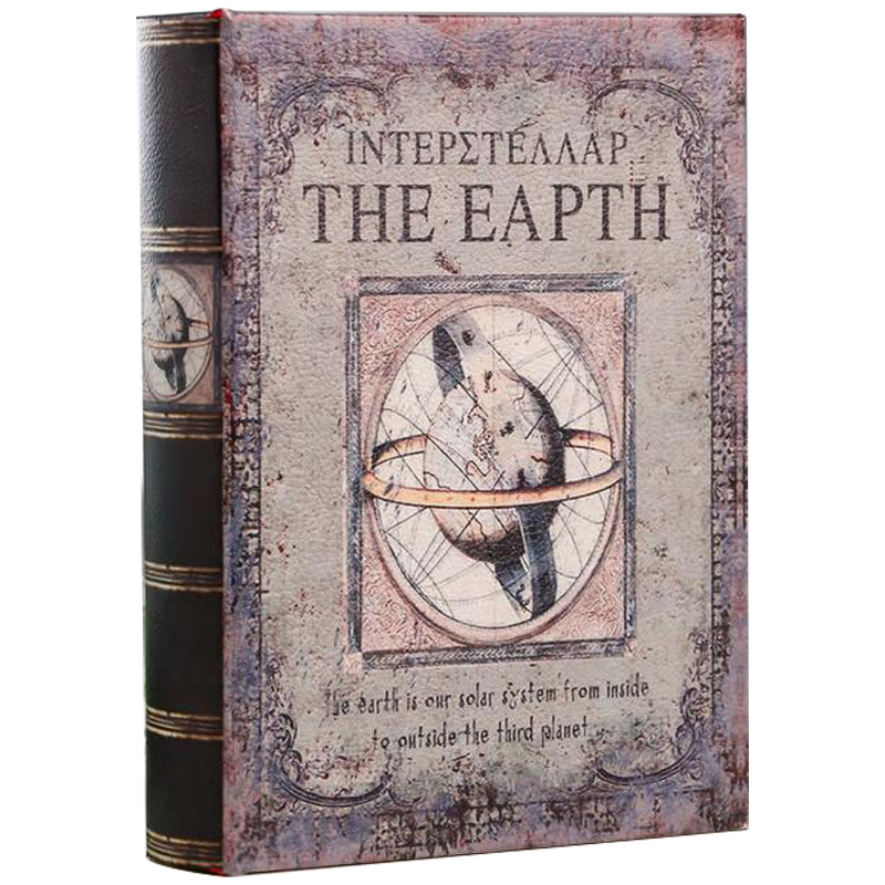 Шкатулка-книга Interstellar The Earth Book Box Серый Коричневый Золотой Шкатулка-книга Interstellar The Earth Book Box Серый Коричневый Золотой в Челябинске | Loft Concept