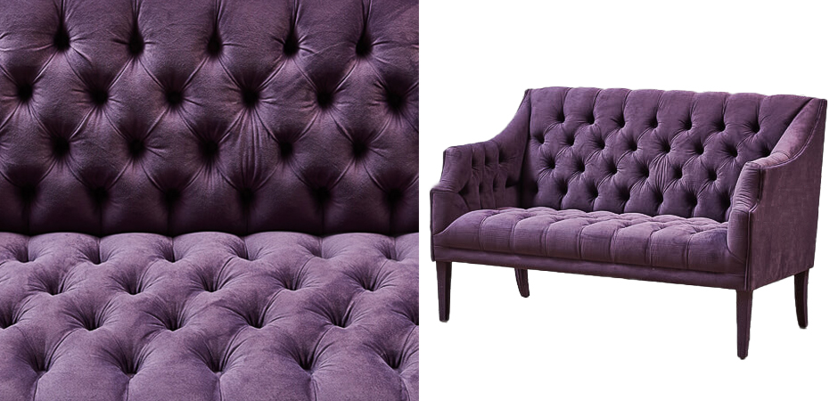 Диван Morton Capitone Sofa лиловый лен Диван Morton Capitone Sofa лиловый лен - Loft-Concept в Челябинске