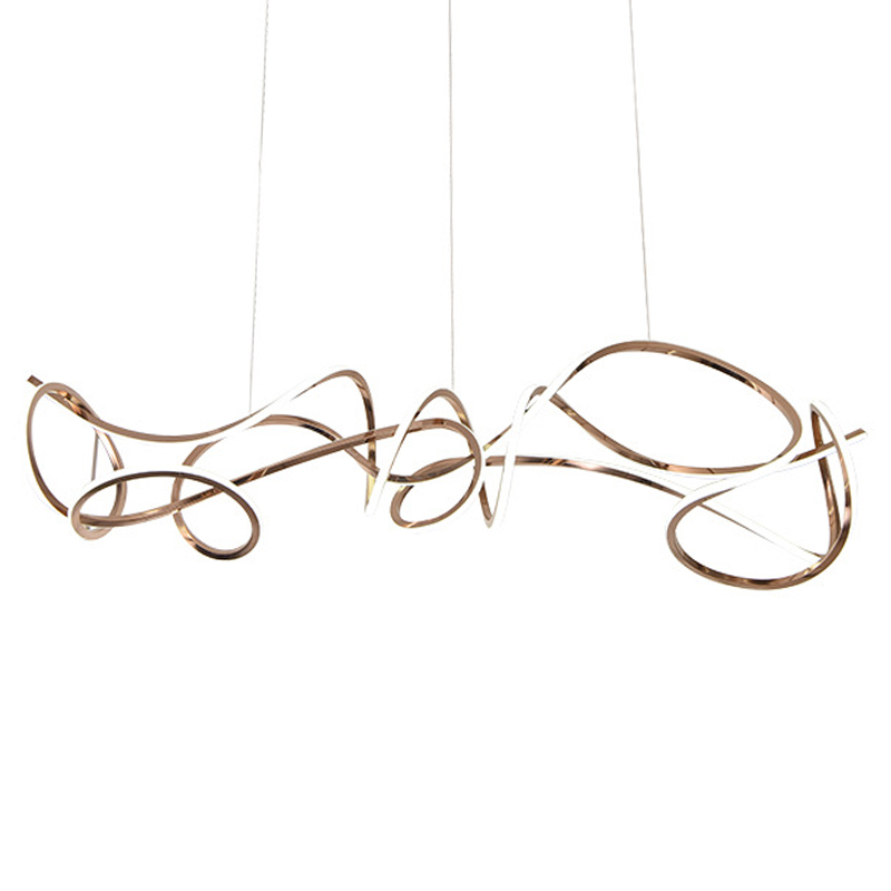 Светодиодная люстра Curly Ribbon Light Глянцевое золото Светодиодная люстра Curly Ribbon Light Глянцевое золото в Челябинске | Loft Concept