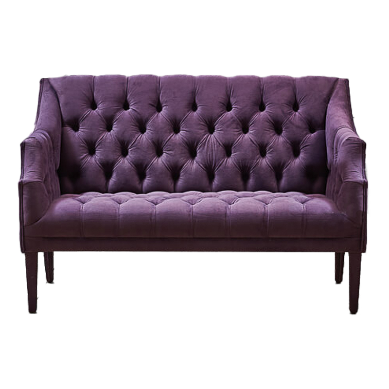Диван Morton Capitone Sofa лиловый лен Коричневый Лиловый Диван Morton Capitone Sofa лиловый лен Коричневый Лиловый в Челябинске | Loft Concept