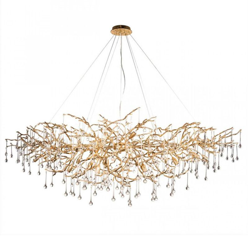 Люстра Crystal Drops bright Gold Золотой Люстра Crystal Drops bright Gold Золотой в Челябинске | Loft Concept