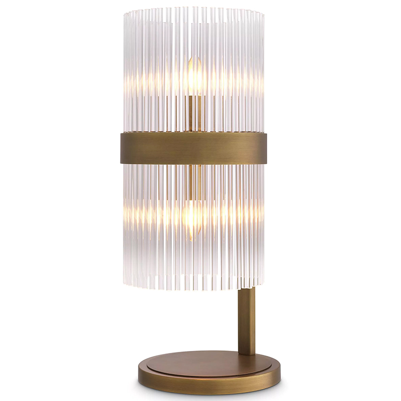 Настольная лампа Eichholtz Table Lamp Carnero Прозрачное Стекло Латунь Настольная лампа Eichholtz Table Lamp Carnero Прозрачное Стекло Латунь в Челябинске | Loft Concept