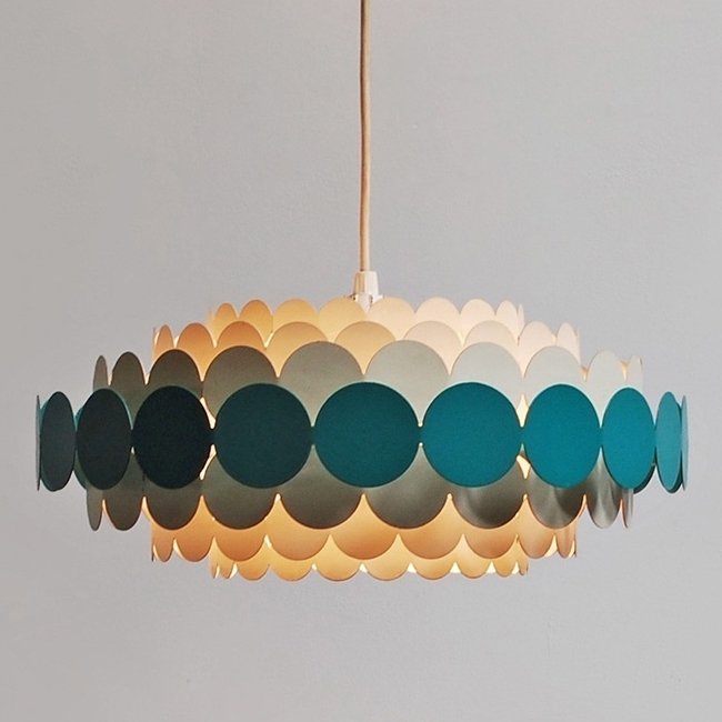 Люстра Doria Leuchten hanging lamp Бирюзовый Белый Люстра Doria Leuchten hanging lamp Бирюзовый Белый в Челябинске | Loft Concept