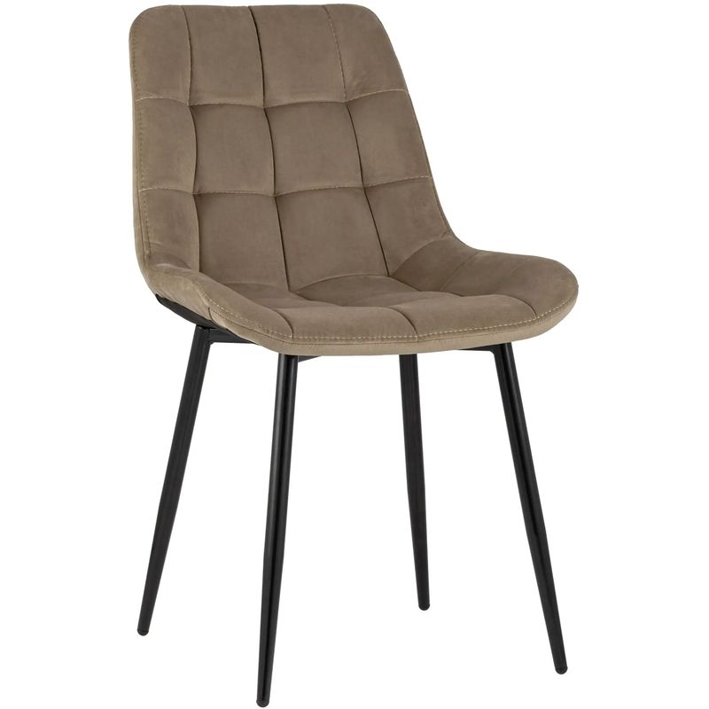 Стул NANCY Chair Коричневый Велюр Черные ножки Коричневый Черный Стул NANCY Chair Коричневый Велюр Черные ножки Коричневый Черный в Челябинске | Loft Concept