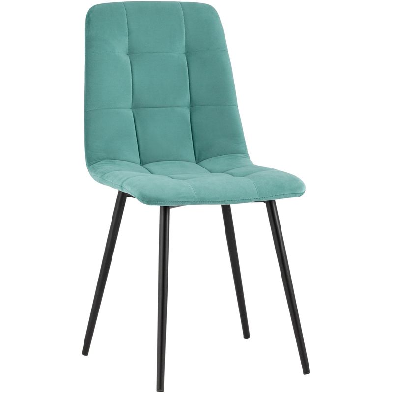 Стул NANCY S-2 Chair Бирюзовый Велюр Бирюзовый Черный Стул NANCY S-2 Chair Бирюзовый Велюр Бирюзовый Черный в Челябинске | Loft Concept