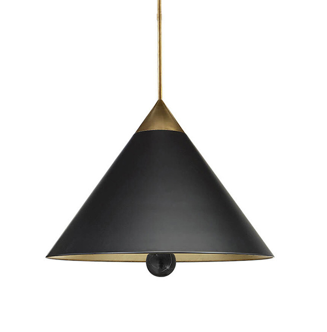 Подвесной светильник Cleo Pendant Brass & Black Черный Латунь Подвесной светильник Cleo Pendant Brass & Black Черный Латунь в Челябинске | Loft Concept