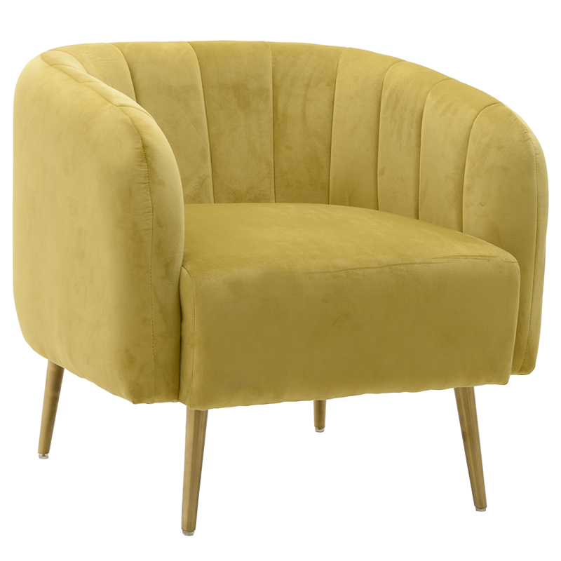 Кресло Donsia Armchair yellow Желтый Золотой Кресло Donsia Armchair yellow Желтый Золотой в Челябинске | Loft Concept