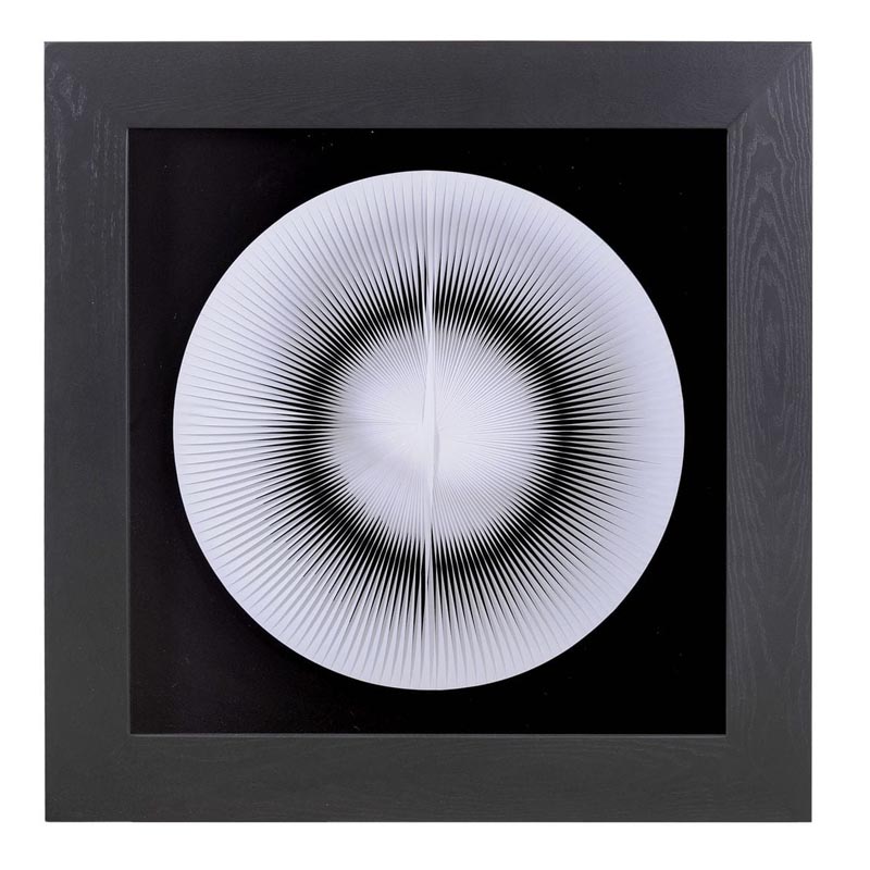 Панно Guinevere optical circle Серебряный Черный Панно Guinevere optical circle Серебряный Черный в Челябинске | Loft Concept