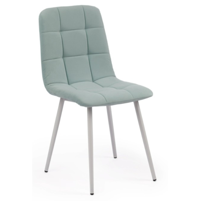 Стул Nancy Velour Light Blue Chair Светло-голубой Черный Стул Nancy Velour Light Blue Chair Светло-голубой Черный в Челябинске | Loft Concept