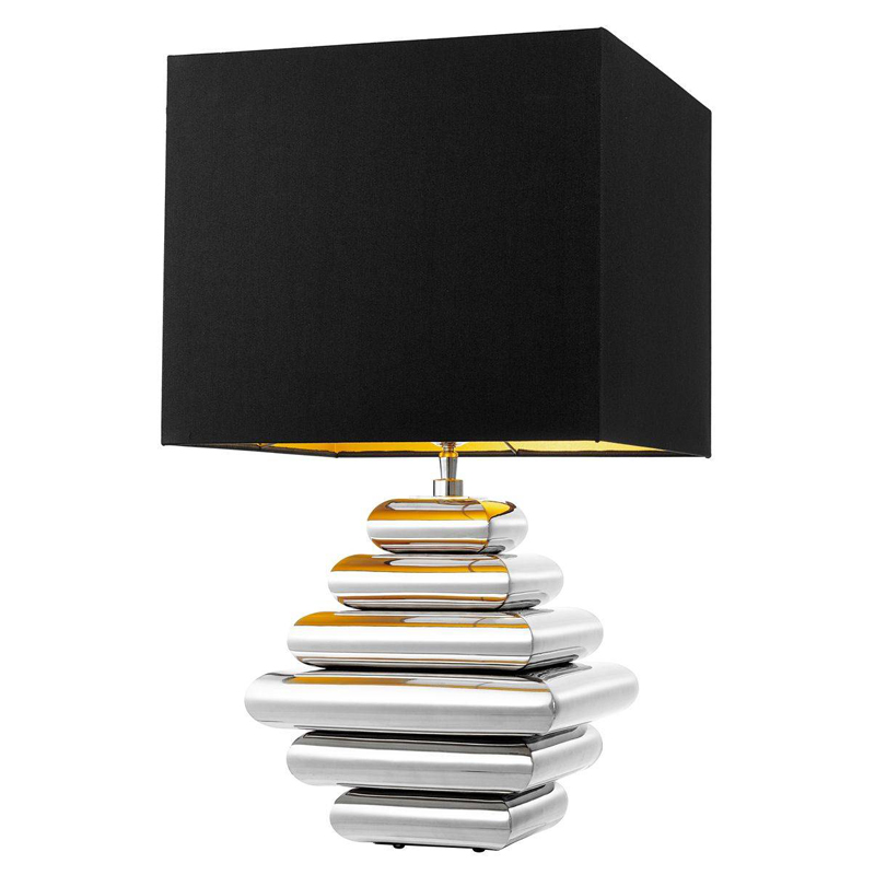 Настольная лампа Eichholtz Table Lamp Belmond Никель Черный Настольная лампа Eichholtz Table Lamp Belmond Никель Черный в Челябинске | Loft Concept