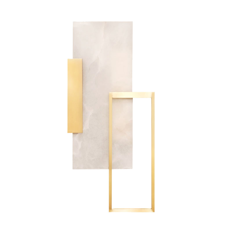 Бра Frame Wall lamp Латунь Белый Мрамор Bianco Бра Frame Wall lamp Латунь Белый Мрамор Bianco в Челябинске | Loft Concept