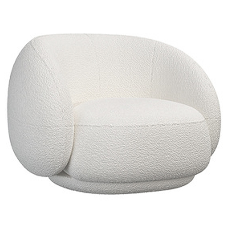 Кресло Irwin White Boucle Collection Armchair Белый в Челябинске | Loft Concept 