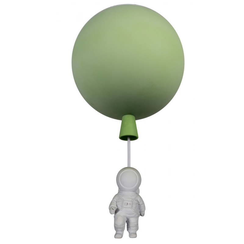 Потолочный светильник Cosmonaut green ball Белый Зеленый Потолочный светильник Cosmonaut green ball Белый Зеленый в Челябинске | Loft Concept