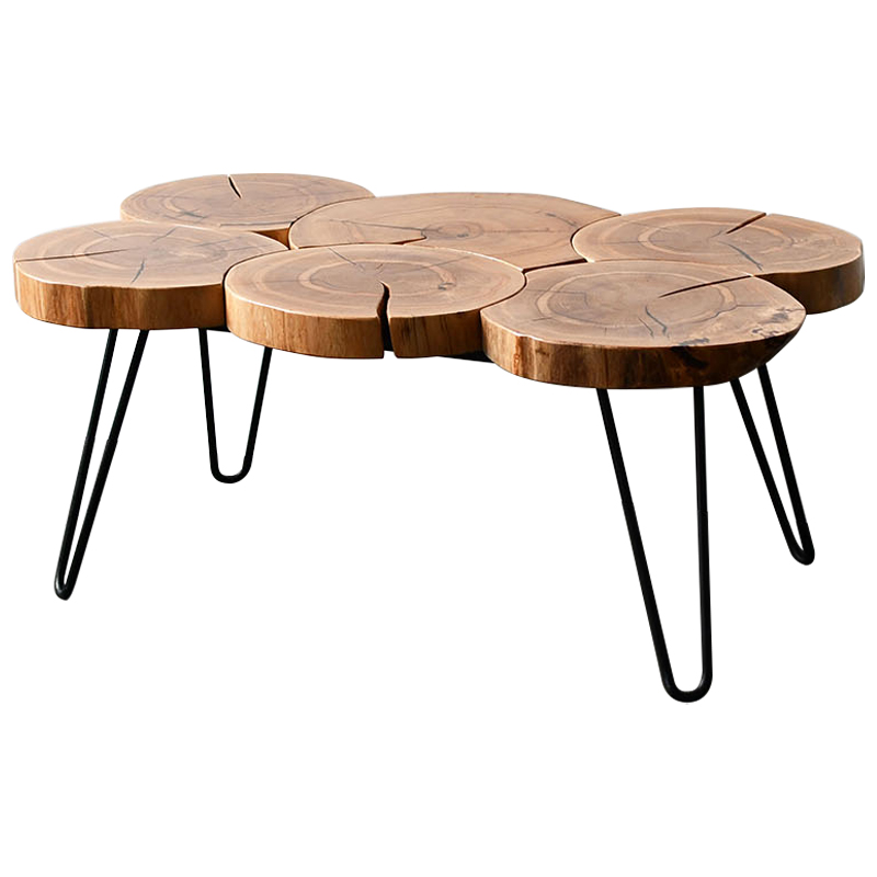 Кофейный стол Harun Industrial Metal Rust Coffee Table Коричневый Черный в Челябинске | Loft Concept 