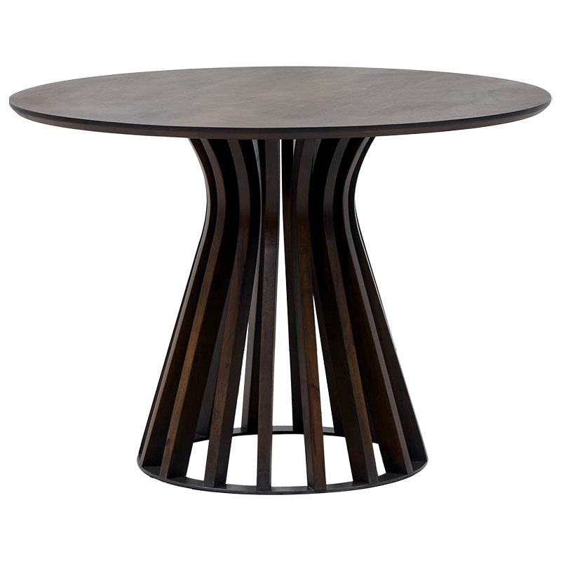 Обеденный круглый стол Seamus Brown Wood Dining Table Коричневый Обеденный круглый стол Seamus Brown Wood Dining Table Коричневый в Челябинске | Loft Concept