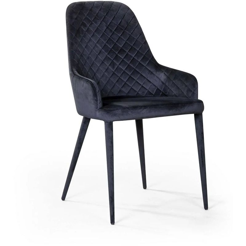 Стул Douglas Rhombus Chair Черный Велюр Черный Стул Douglas Rhombus Chair Черный Велюр Черный в Челябинске | Loft Concept