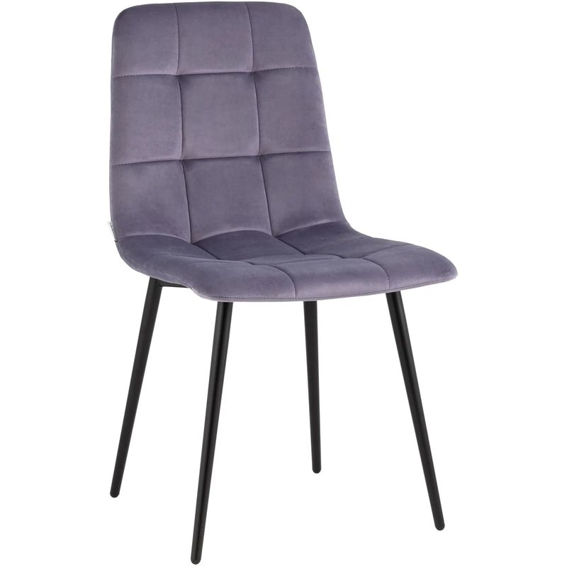 Стул NANCY Chair Пыльно-Сиреневый Велюр Сиреневый Черный в Челябинске | Loft Concept 