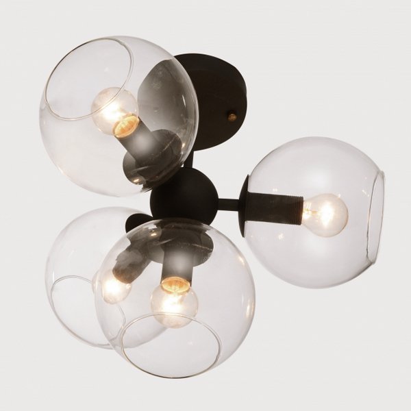Потолочный светильник Sphere Cumulus Glass Top Черный Потолочный светильник Sphere Cumulus Glass Top Черный в Челябинске | Loft Concept