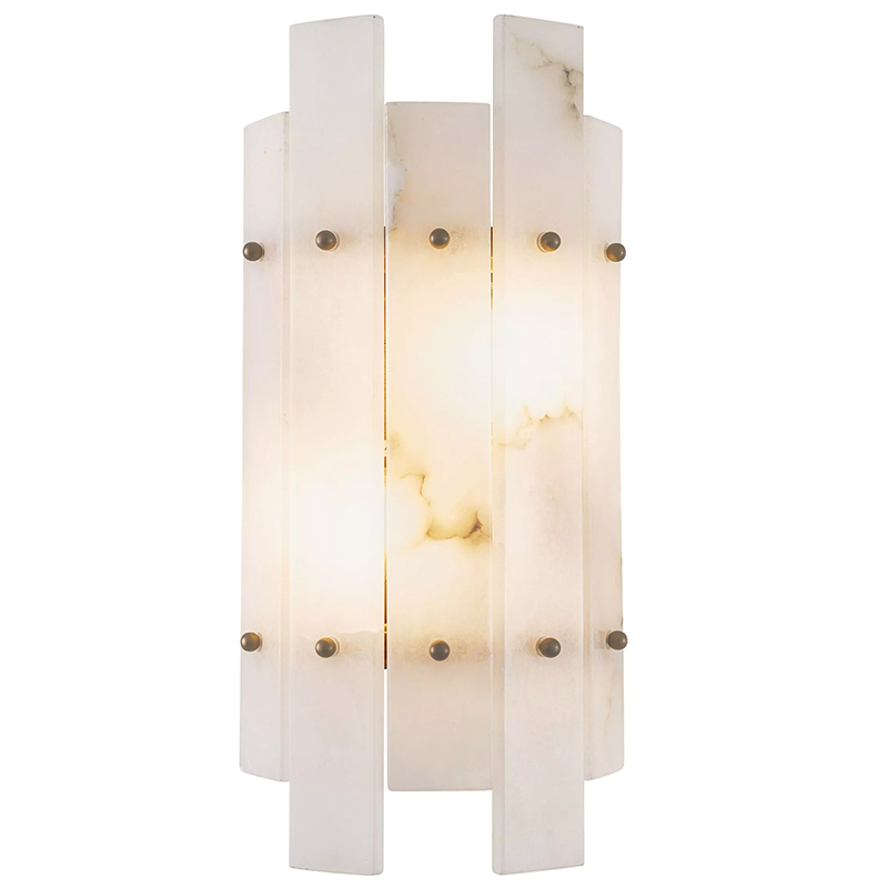 Бра Eichholtz Wall Lamp Caprera Alabaster Белый Мрамор Bianco Бежевый Латунь Бра Eichholtz Wall Lamp Caprera Alabaster Белый Мрамор Bianco Бежевый Латунь в Челябинске | Loft Concept