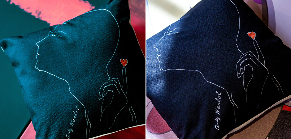 Декоративная подушка White Silhouette Lover Pillow Декоративная подушка White Silhouette Lover Pillow - Loft-Concept в Челябинске