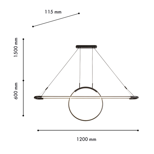 Светодиодная люстра Black LED Circle and Oval Lamp Светодиодная люстра Black LED Circle and Oval Lamp в Челябинске