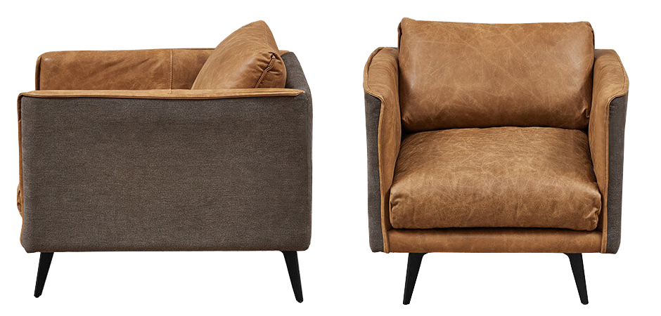 Кресло Caramel Leather & Textiles Armchair - фото №1